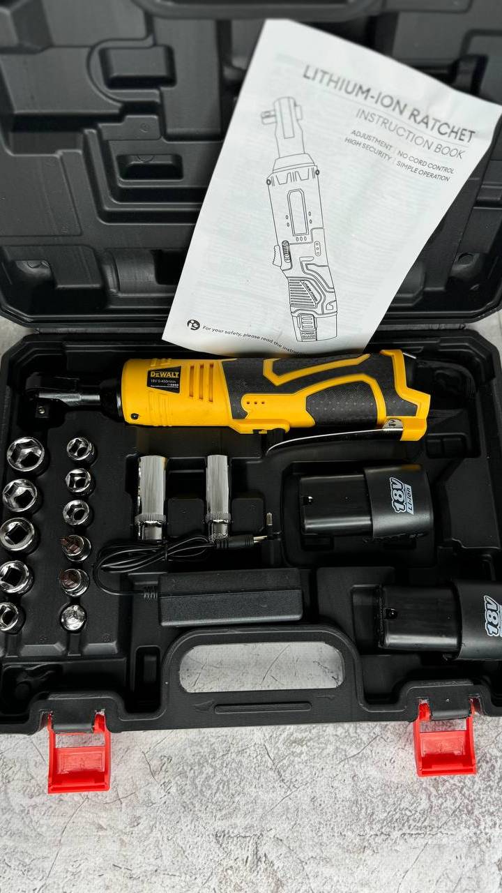 Угловая трещетка с мал.аккумулятором Dewalt