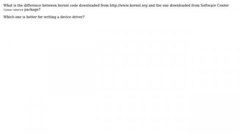 Ubuntu: Difference between kernel source code (kernel.org) and linux-source (in software center)