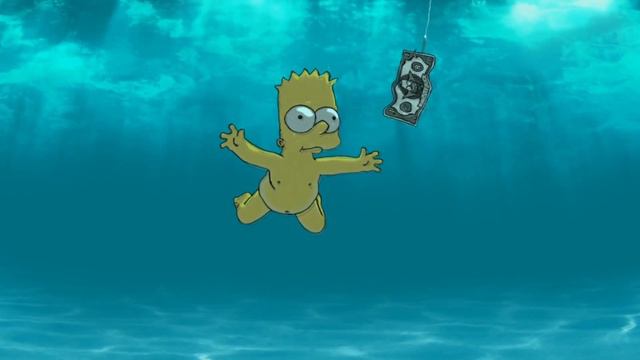 Барт Симпсон под Водой | Bart Simpson Underwater Nirvana Nevermind - Живые Обои