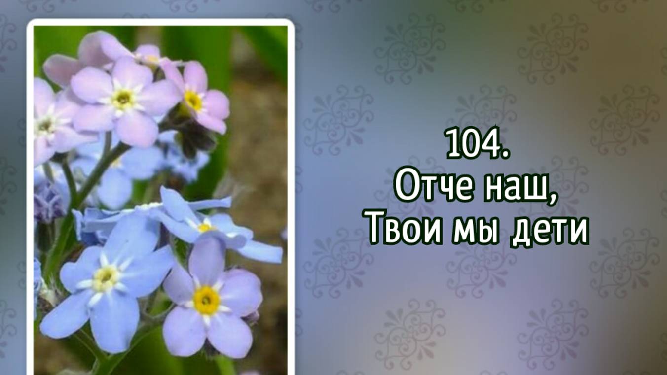 Гимны надежды 104 Отче наш, Твои мы дети (-)