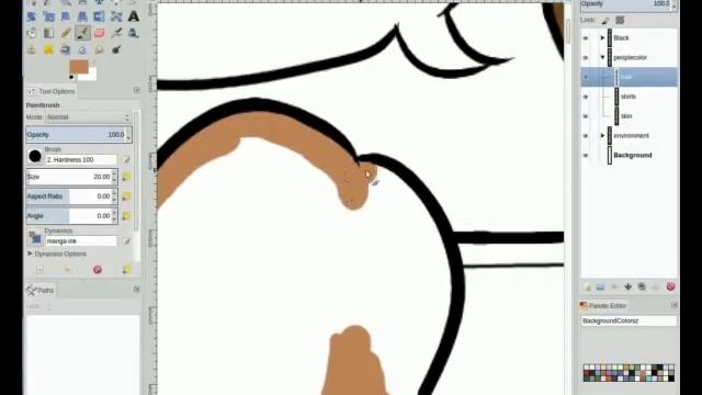 Drawing the First Panel of My New Comic in GIMP: Mads, Ellie and Chosho on LINE Webtoon