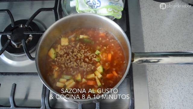 SOPA MINESTRONE o SOPA ITALIANA - Recetas fáciles Pizca de Sabor