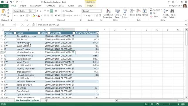 Microsoft Excel 2013 Tutorial - 9 - Working with Tables