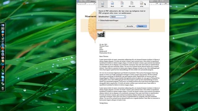 Pages, Numbers, Keynote på en Mac