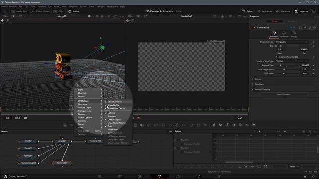 Animate Fusion D Camera In Davinci Resolve