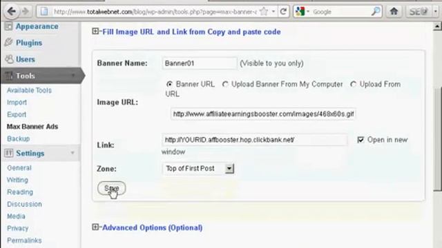 How to Manage Banner Ads in Wordpress - JNS Host