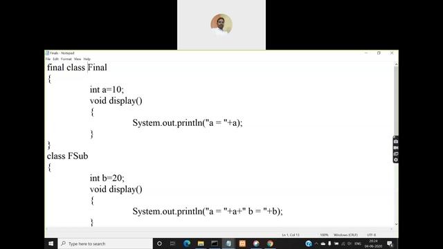Java final keyword