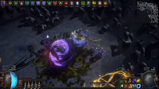 [POE] Caustic Arrow LL Build & Fighting Uber Elder in 2 min