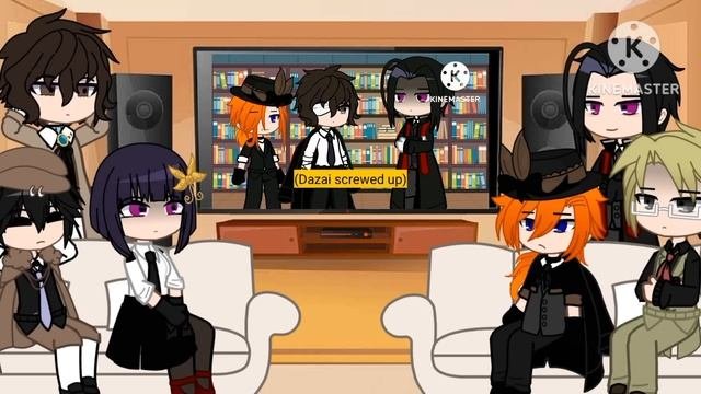 BSD React to...  Dazai angst  requested  GCRV