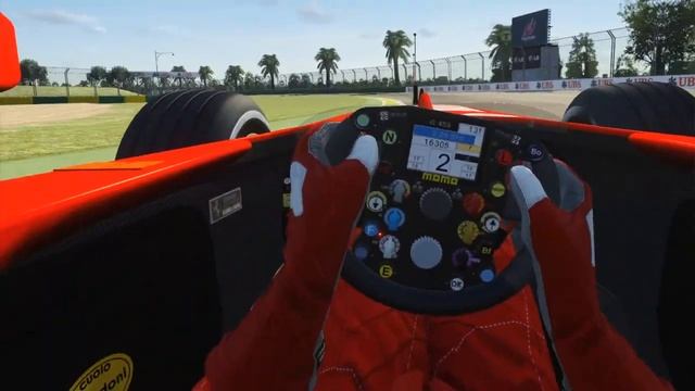 Ferrari F2002 Melbourne Hotlap | M. Schumacher, R. Barrichello onboard (Assetto Corsa VR)