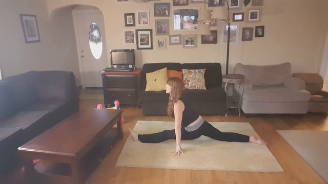 Mom's Workout -  trying to get both legs behind head