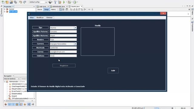 Digital Persona 4500 - Lector de Huella Digital- Programación Java.