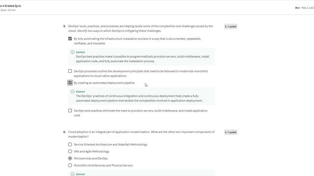 Introduction to Cloud Computing Module 4 Graded Quiz Answer Coursera
