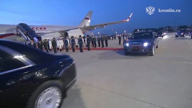 Встреча Путина в аэропорту