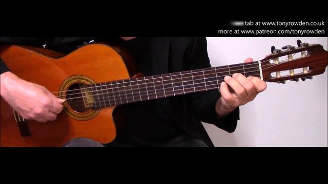 Happiness Is a Warm Gun - Beatles fingerstyle guitar solo - link to TAB in description