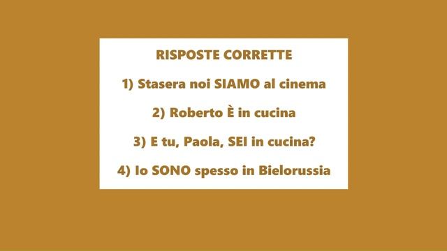 Verbo essere - esercizi con il tempo presente