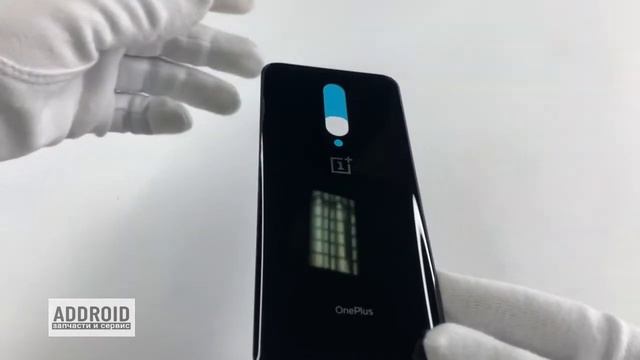 Задняя крышка для OnePlus 7 Pro черная Mirror Black без стекла камеры