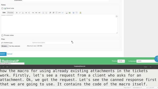 Redmine Helpdesk Attachment Macro