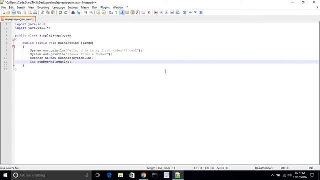How to accept Integer values from users