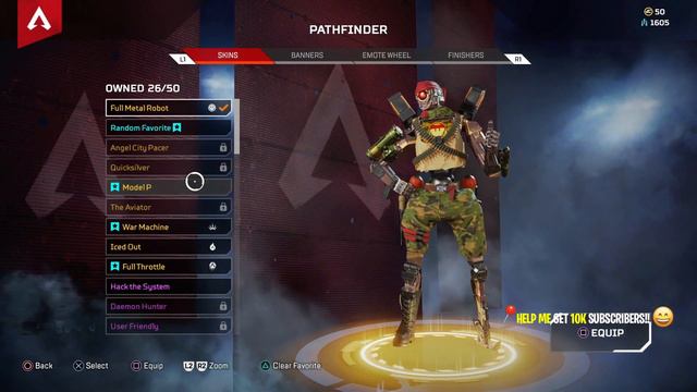 Pathfinder Memoir Noir Legendary Skin - Apex Legends Fight Night Event Pathfinder Memoir Noir Skin