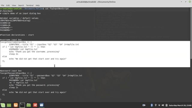 Bash shell scripting: automate ftp