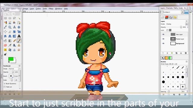 How to Recolor Your Fantagian's Hair with Gimp 2.0