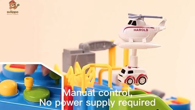 Интерактивный автотрек с машинками 