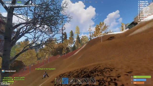 Все кланы на турнире желают получить это место в раст / rust