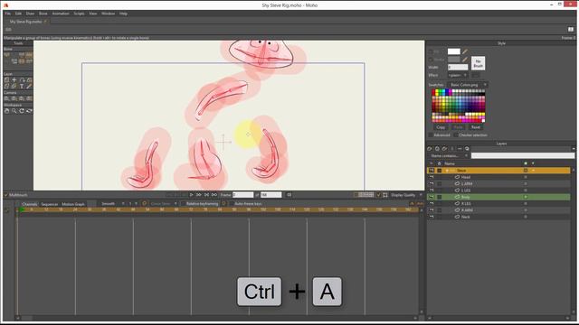Rigging a Character using Bones in Moho (Anime Studio)