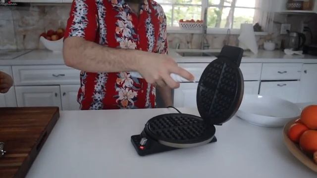 Arnak & Arqa Make Waffles With Cake Mix - Heghineh Cooking Show