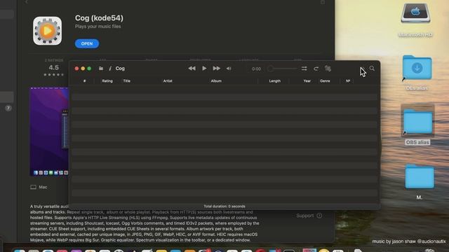 Cog kode54 Mac App Store Basic Overview [MAC OS]