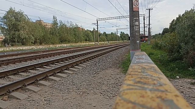 Тепловоз ТЭП70БС-352 и ЭС1П-007 №819/820 Петрозаводск - Псков!