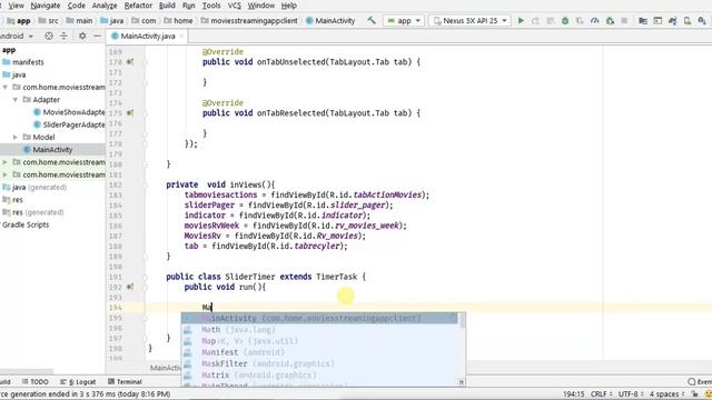 Movies Streaming App part 9 (Continue coding Main Activity)#MoviesStreamingApp
