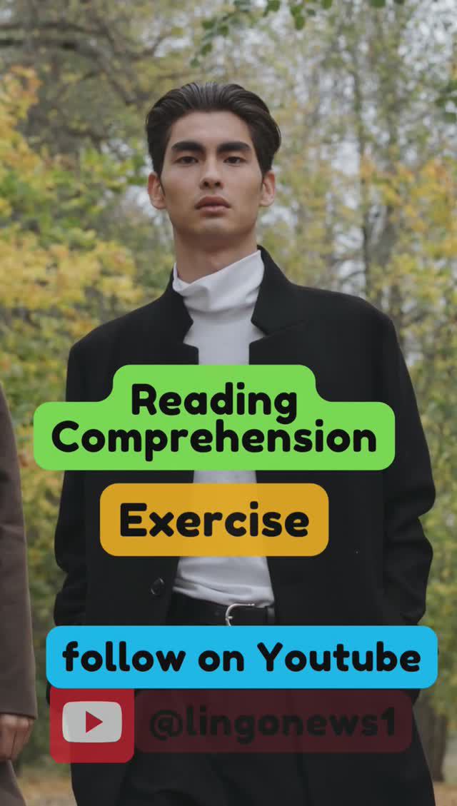 Learn English reading comprehension exercise
#learnenglish #reading #exercise