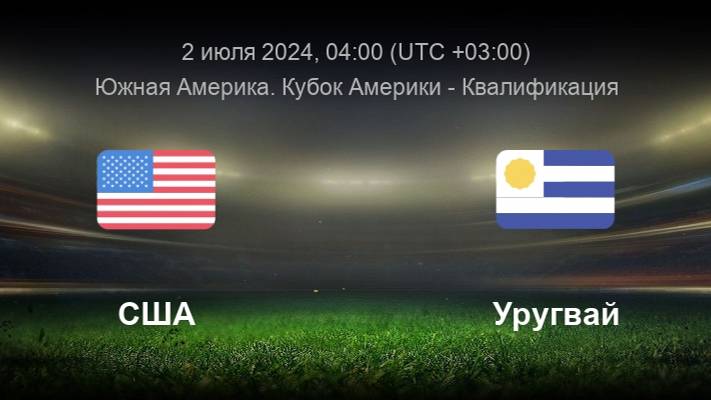 Футбол. Кубок Америки-2024. США - Уругвай. Прямая Трансляция.