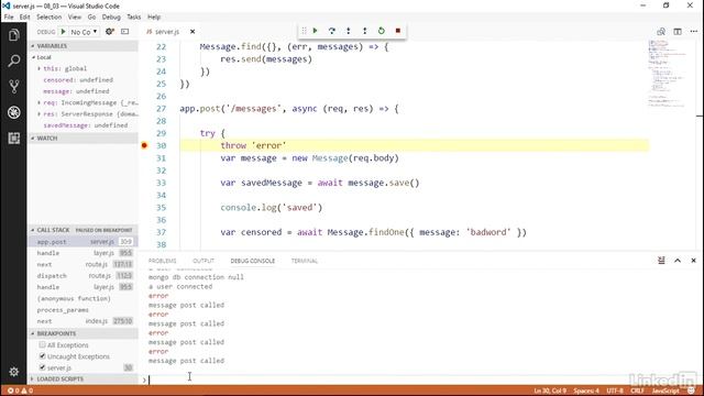 30  Node Tutorial :- Editor debugging