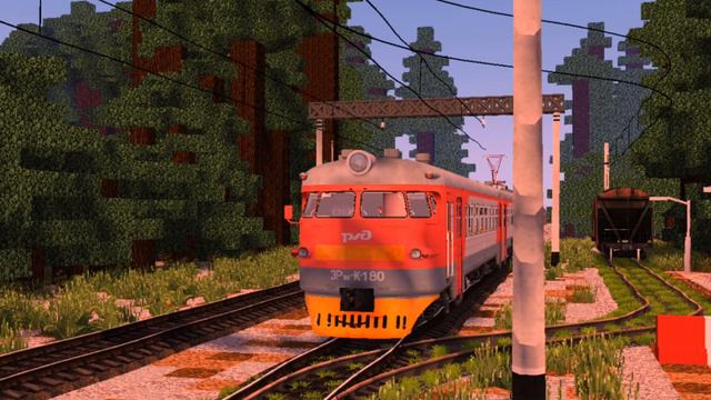 мои красивые скрины в Майнкрафте с модом immersive railroading