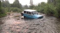 9 серия Утопили УАЗ в реке Тайга вытаскиваем лебедкой река Чалбухта Урума  Лендаха на Рыбалку на Рыб