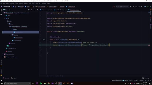 Spigot Plugin Development - 32 - Custom Events