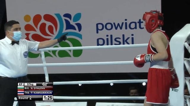 Kielce 2021 Session3B (W57kg) DYALOVA Anna-Maria (BUL) Vs KAWKANKHUN Panida (THA)