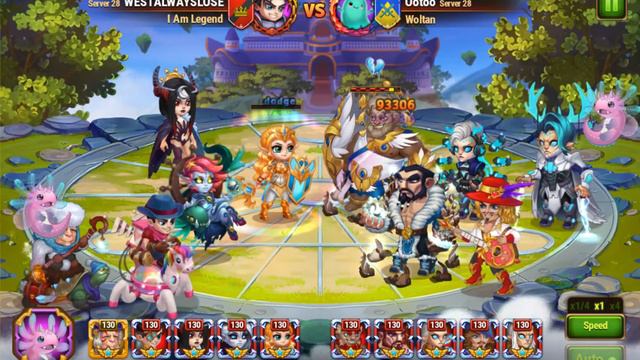 Hero Battles in Gold League Guild War 20220706 #HeroWars