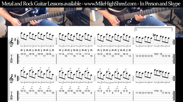 Phantom of the Opera Harmonized Arpeggio Section Iron Maiden Guitar Lesson Preview