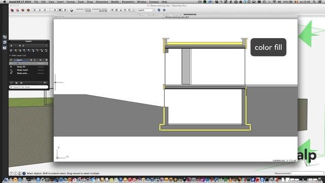 One click dxf export with Skalp for SketchUp