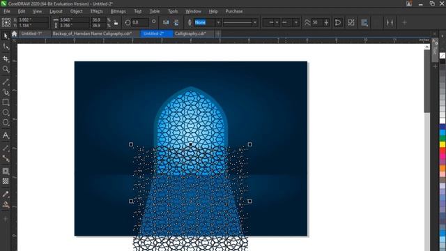 Islamic 3D Background Design in CorelDraw 2020 #coreldraw #background