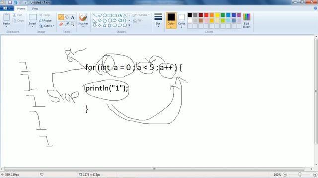for loop in java