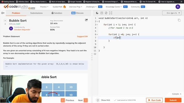 Lecture 17: BUBBLE SORT in 1 Video [Theory + Optimised Code] || Best/Worst Case Complexity
