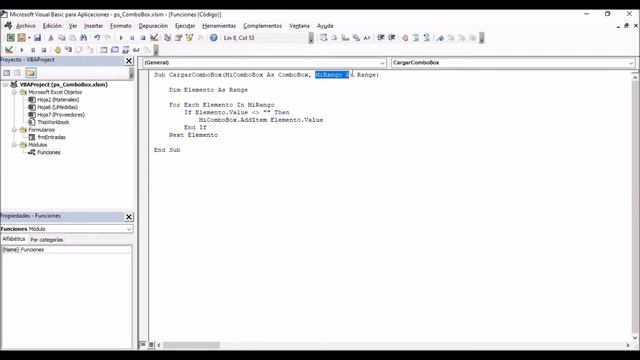 Excel Macros y VBA Intermedio / Cargar ComboBox