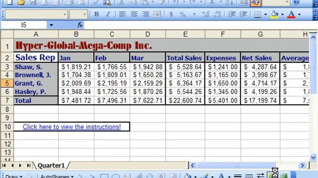 Excel 2003 Tutorial Creating Workspaces Microsoft Training Lesson 15.1