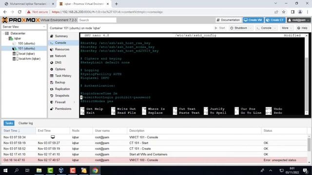 Cara membuat webserver HTML di proxmox