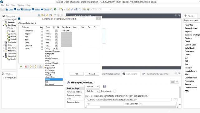 How to convert CSV to EXCEL || Read delimited file and write to excel file using Talend